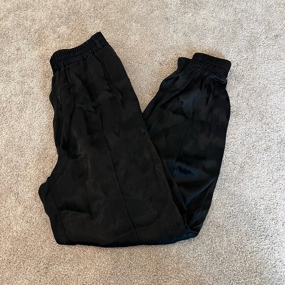Zara‎ Women's Satin Jogger Pant Professional Black Size Small - Picture 1 of 10